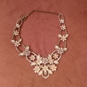 Purple and pink flower necklace